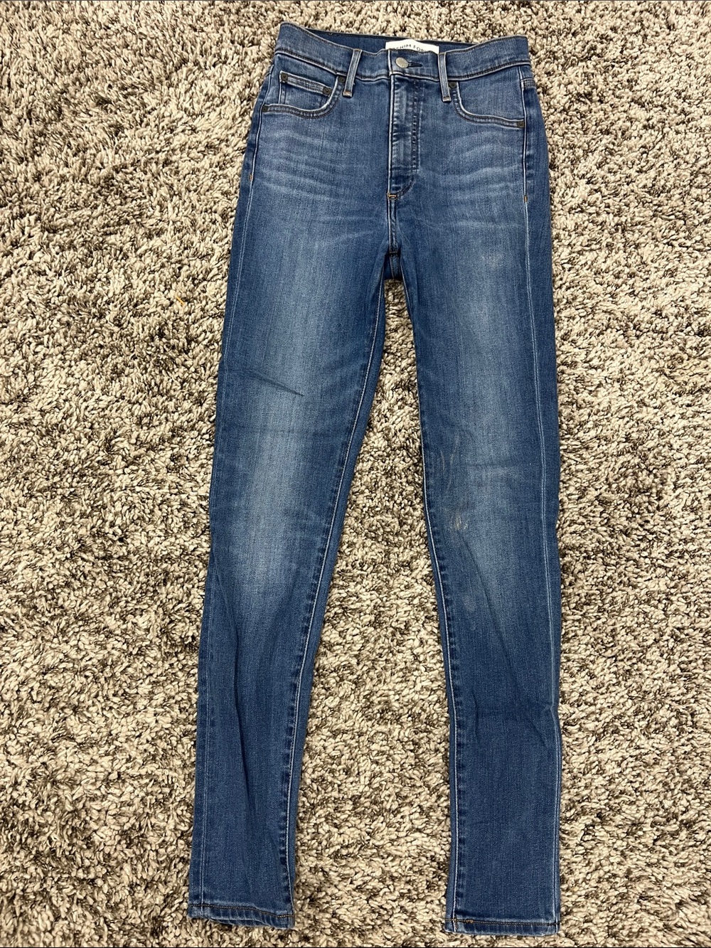 Denim Forum Women’s Lola High Rise Dark Blue Skinny Jeans